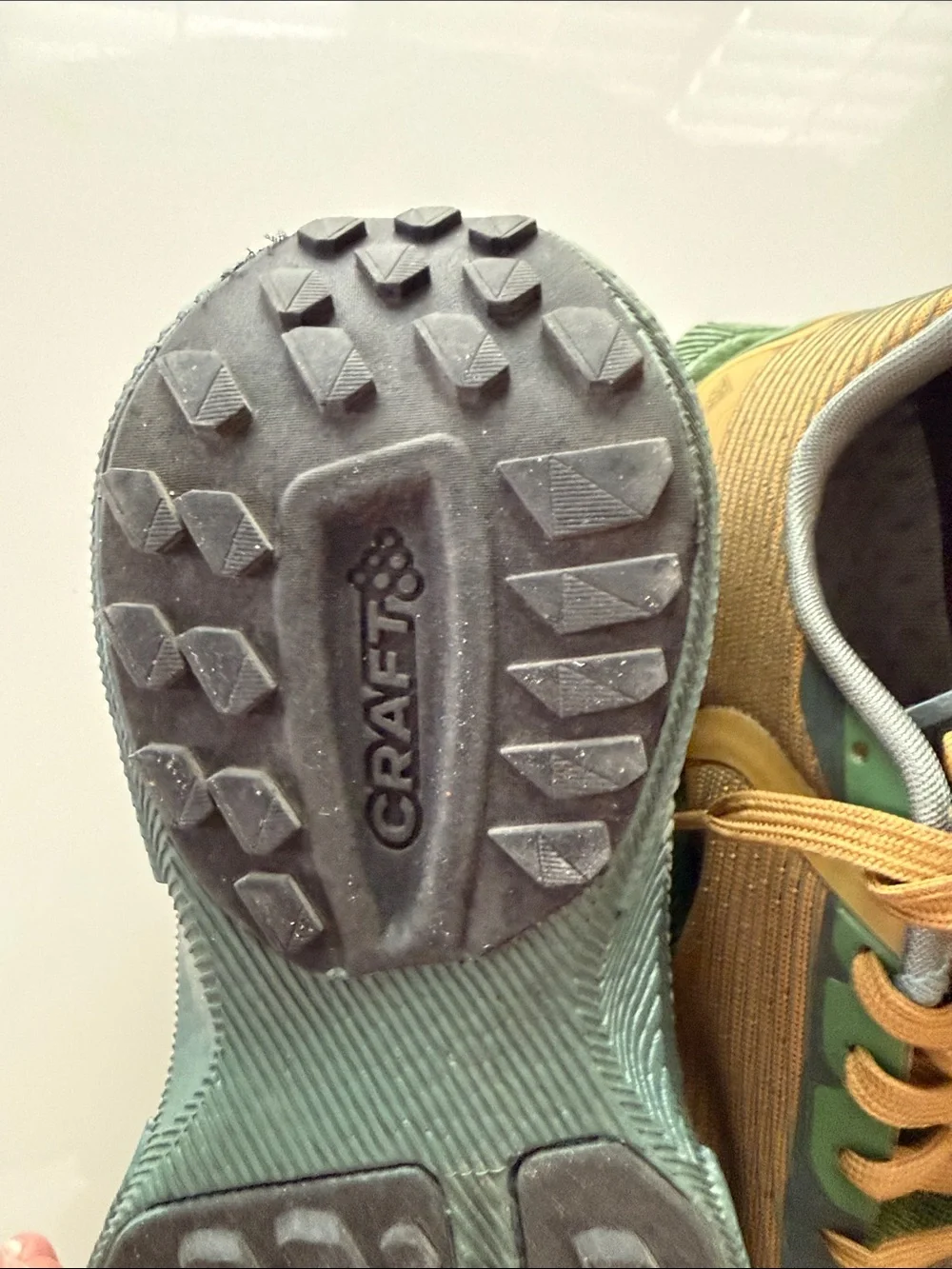 Craft Men’s Athletic Shoes — Tan and Olive Lace-Up Trainers